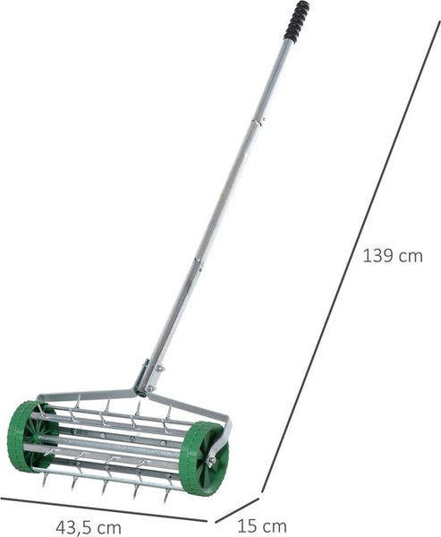 4goodz Gazonbeluchter lengte verstelbaar handverticuteer 139x42x15 cm