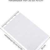 Kastplank - Verstelbaar - Legplank - Draagt tot 25 kg - 53-90x30 cm - Wit