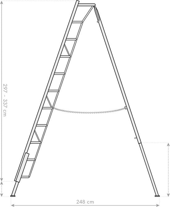 Niwaki Driepoot Tuinladder 330 cm Verstelbaar/ Snoeiladder Tripod Ladder