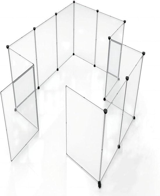 Kattenren voor Binnen - 204 x 102 x 71 cm - Konijnenren - Puppyren - Knaagdierenren - Ren voor Kitten en Puppy - Verstelbaar - Op Maat te Maken