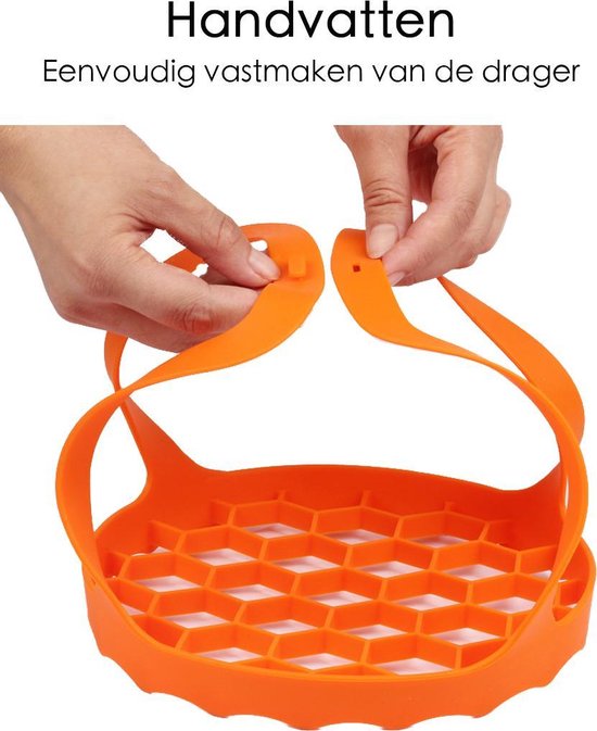 Pannenlappen - Ø 20 cm - Onderzetter - Pannenhouder - Lichtgewicht - Siliconen - Oranje - Onderzetter - Pannentiller - Pannenlap