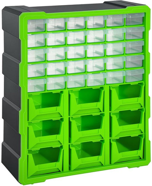 Assortimentsdoos 39 sorteerbox schuifladen voor kleine onderdelen - Groen