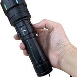NovaWare® Zaklamp LED Oplaadbaar - Militaire Zaklamp op Batterijen - Powerbank Functie - Noodverlichting - 5 Standen - 5000mAh Batterij - 2500 Lumen - Noodpakket - Zwart