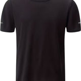 SparkNine Ironlite sport t-shirt heren met reflecterende strepen - XL - zwart - zweetbestendig - lichtgewicht & sneldrogend