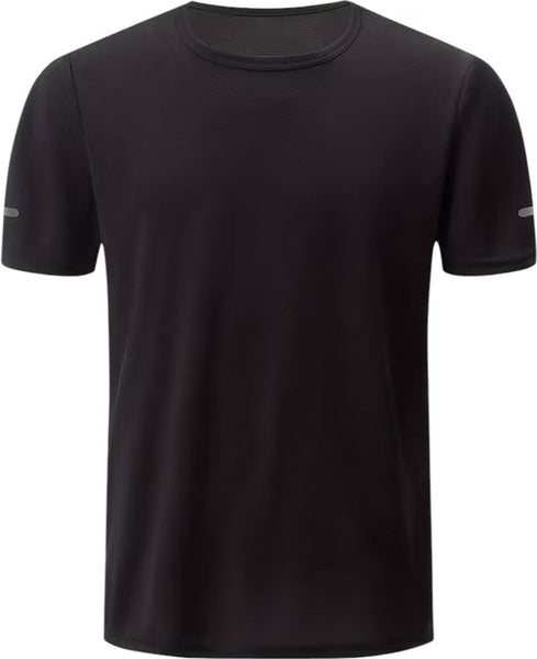 SparkNine Ironlite sport t-shirt heren - met reflecterende strepen - XS - zwart - zweetbestendig - lichtgewicht & sneldrogend