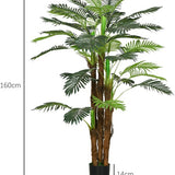 Kunstplant Kunstpalm 160 cm met 36 Takken - nepplant