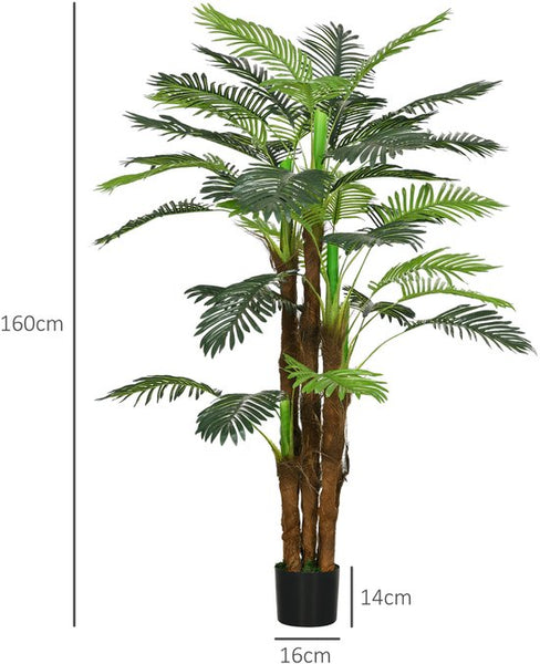 Kunstplant Kunstpalm 160 cm met 36 Takken - nepplant