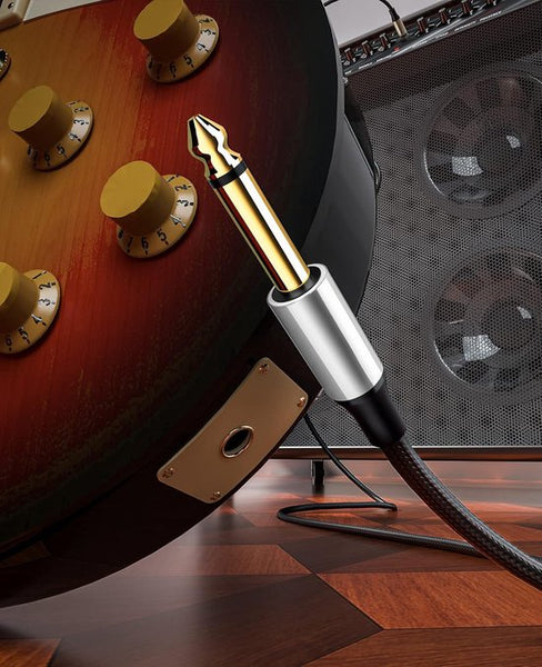 Vesfy Gitaarkabel 5 Meter - 6.3mm Jack naar 6.3mm - Instrumentkabel voor Gitaar, Bas & Keyboard