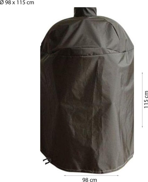 BBQ Hoes Waterafstotend en Rond - Zwart - 21 tot 25 inch - Ø98x115cm - Universeel - Geschikt voor Kamado, Big Green Egg en Grill Guru