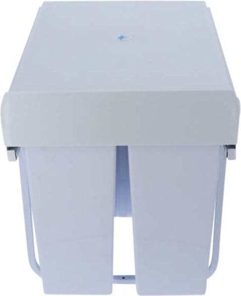 4cookz® Inbouw Prullenbak Afvalscheiding 26 cm breed - 30 liter - Wit