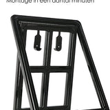 Hondenluik voor Hordeur- Afsluitbaar - 4 Standen - 35x28 cm - Zwart