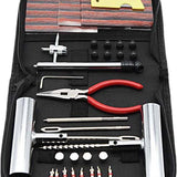 Banden Reparatieset - Complete Set - Proppenset - Inclusief Handige Opbergtas - Reparatieset voor Motor, Brommer of Auto - Bandenreparatieset Auto - Autobanden Reparatie