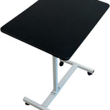 Laptoptafel op Wieltjes - 60 x 40 cm - In Hoogte Verstelbaar - Zwart - Wit - Ontbijttafel op Wielen - Bedtafel