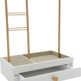 Sieradenhouder met Lade - Goudkleurig - Oorbellenrekje - Display - Hout en Metaal - Oorbellenhouder - Oorbellenrekje