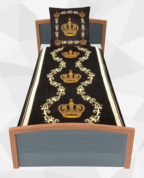 Hanse® Gouden kroon dekbedovertrek - 1 persoons - 135x200cm