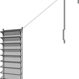 Schoenenrek Hangend - 10 Laags - Zwart - Zilver - Hangende Schoenenkast voor aan Deur - Opbergsysteem voor Schoenen