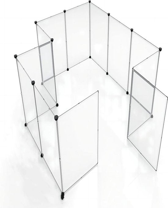 Kattenren voor Binnen - 204 x 102 x 71 cm - Konijnenren - Puppyren - Knaagdierenren - Ren voor Kitten en Puppy - Verstelbaar - Op Maat te Maken
