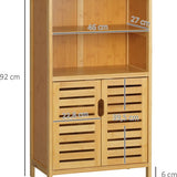 4good Bamboe Badkamerkast 2 deuren en legplanken 29x50x92 cm