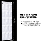 Deur Schoenen Organizer – 15 Vakken – Hangende Schoenenopberger – Transparant – Schoenenrek voor Deur – Opberg Organizer voor Schoenen, Accessoires & Kleding
