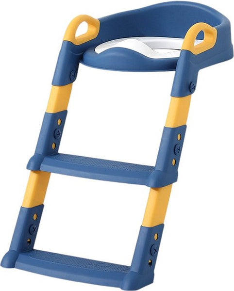 WC Verkleiner met Trapje - Potje voor Peuter - Toilettrainer met Opstapje - Blauw - Inklapbaar