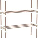 Fixwood Schoenenrek 3 Lagen – Beige - Houten Schoenenkast – Compact & Ruimtebesparend Schoenenrek voor 9+ Paar – Modern Design – 51 x 23 x 57 cm