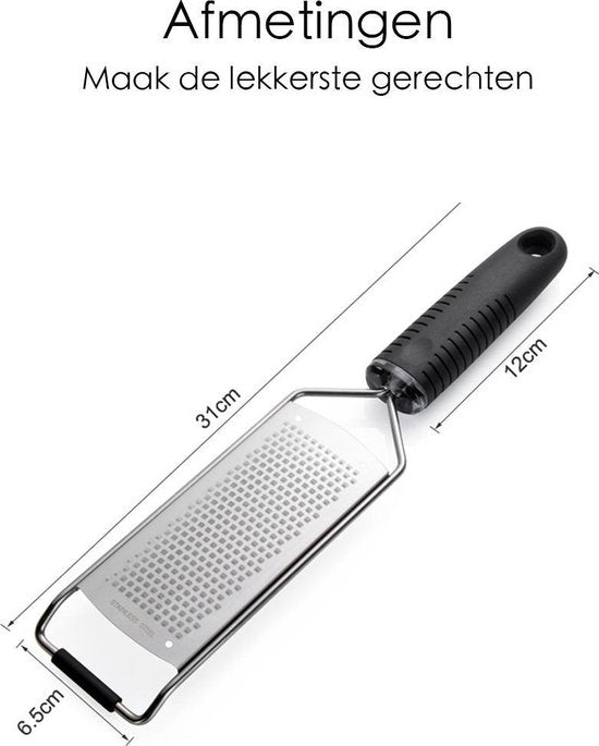 Handrasp - RVS - Keukenrasp - Kaasrasp fijn - Kaasrasp - Citroenrasp - Groenterasp - Zest - Zesteur - Handraspen