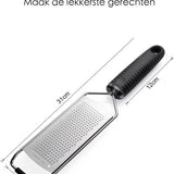 Handrasp - RVS - Keukenrasp - Kaasrasp fijn - Kaasrasp - Citroenrasp - Groenterasp - Zest - Zesteur - Handraspen