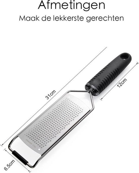 Handrasp - RVS - Keukenrasp - Kaasrasp fijn - Kaasrasp - Citroenrasp - Groenterasp - Zest - Zesteur - Handraspen