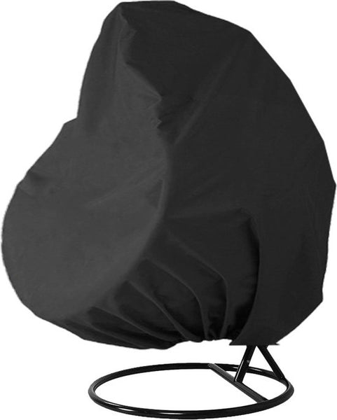 Beschermhoes Hangstoel Egg - Zwart - 190 x 115 cm - Waterproof - Universeel model - Hoes van Egg Chair - Waterdichte Beschermer voor Egg Stoel met Standaard