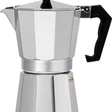 Chefino Percolator 6 Kops – Moka Pot 270 ml – Espressopot voor Italiaans Koffiezetten – Aluminium Mokkapot – Espressomaker voor Gasfornuis