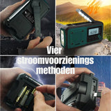 Draagbare NoodRadio Solar Opwindbaar - Powerbank Zonneenergie met - Noodpakket - Draagbare Radio