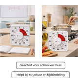 Leerklok - Aftelklok Kookwekker - Leer
