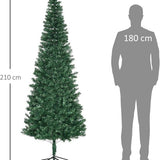 Kunstkerstboom Smal met metalen standaard - 210 cm - Ø81 cm