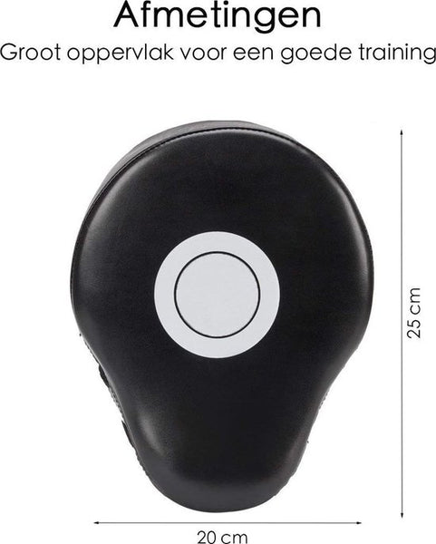 Stootkussens - Bokspads - Met Target - 2 Stuks - Zwart-Wit