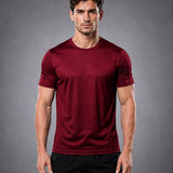 SparkNine Stormcore heren sport t-shirt - sneldrogend & ademend - fitness shirt - XS - rood - korte mauwen - training, rennen, casual dragen