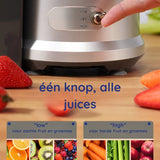 Safecourt Kitchen Sapcentrifuge - Juicer voor Groenten & Fruit - Grote Vulopening - 3 snelheden - 1200 Watt