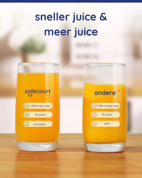 Safecourt Kitchen Sapcentrifuge - Juicer voor Groenten & Fruit - Grote Vulopening - 3 snelheden - 1200 Watt