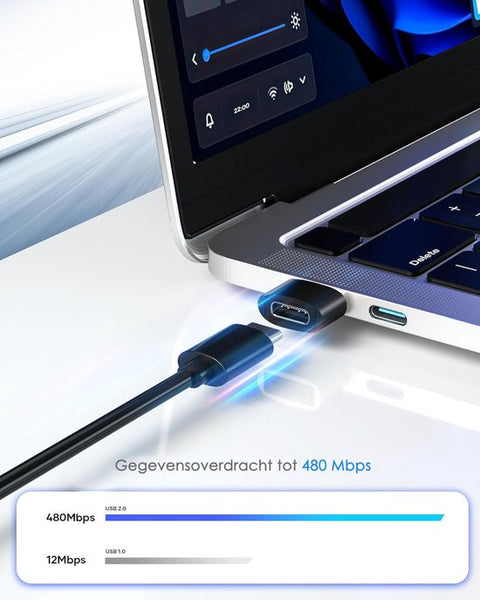 USB-C naar USB-A Adapter 2 stuks – Universele USB C naar USB A converter - Compatibel met alle USB Type C Apparaten