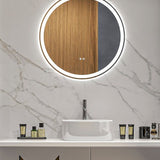 4goodz Ronde Badkamerspiegel 60 cm LED Verlichting - Zilver