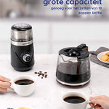 Safecourt Kitchen Elektrische Koffiemolen pro - Hoogwaardige Elektrische Koffiemolen - Zwart