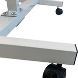 Laptoptafel op Wieltjes - 60 x 40 cm - In Hoogte Verstelbaar - Zwart - Wit - Ontbijttafel op Wielen - Bedtafel