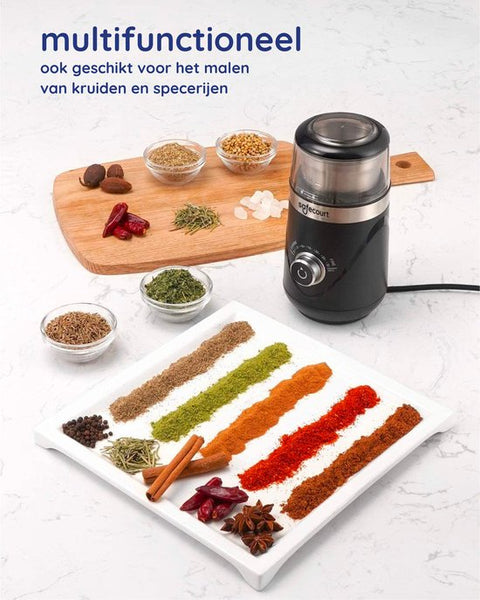 Safecourt Kitchen Elektrische Koffiemolen pro - Hoogwaardige Elektrische Koffiemolen - Zwart