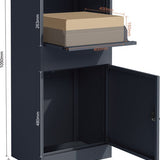 4gardenz® Pakketbrievenbus XL - Staande - Pakketbox - Antraciet