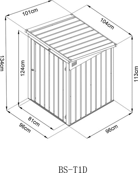 Westmann Containerombouw ISBS-T1D - voor 1 container max 240 ltr
