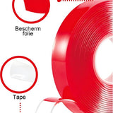 24ME® Dubbelzijdig Montage Tape Etui - 1mm - Transparant - Nano tape - Acrylic VHB