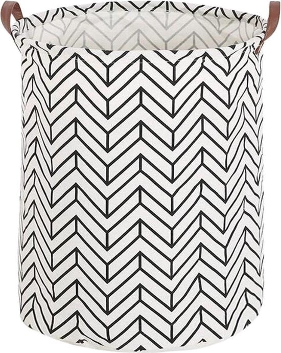 Wasmand Opvouwbaar - Opbergzak - 60L - Waterproof - Zwart-wit - Opvouwbare Wasszak