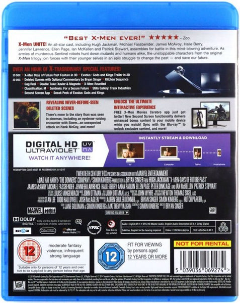 X-Men: Days Of Future Past 3d - Movie