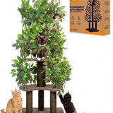 Kattenboom - Krabpaal voor Katten - 160 - Verwisselbare bladeren - Extra Stabiel