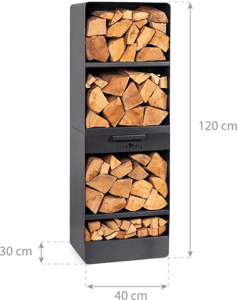 CookKing Houtopslag Vento - Hoge Kwaliteit Staal - Handgemaakt in Europa