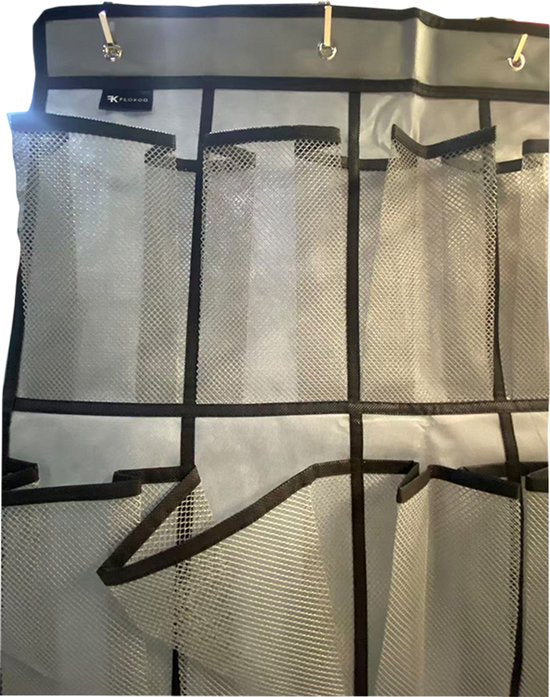 Schoenenkast Hangend - Schoenenzak 30 vakken - Opbergen van Schoenen aan Deur - Schoenenzak Grijs - Oplossing voor rondslingerende schoenen - Hoogwaardige Schoenenkast